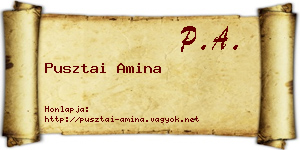 Pusztai Amina névjegykártya